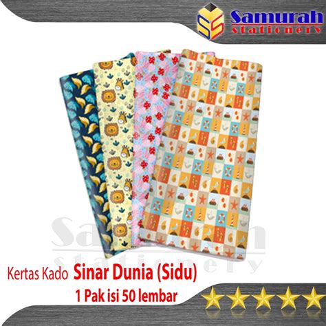 Jual Kertas Bungkus Kado Sidu Isi Lembar Motif Fancy Batik Sinar