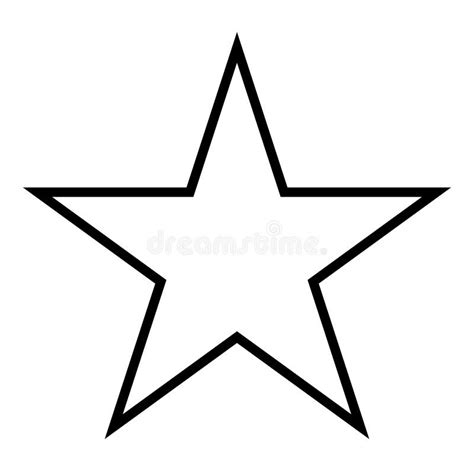 Simple Five Corners Star Yellow Golden Color Star Shape Stock Vector