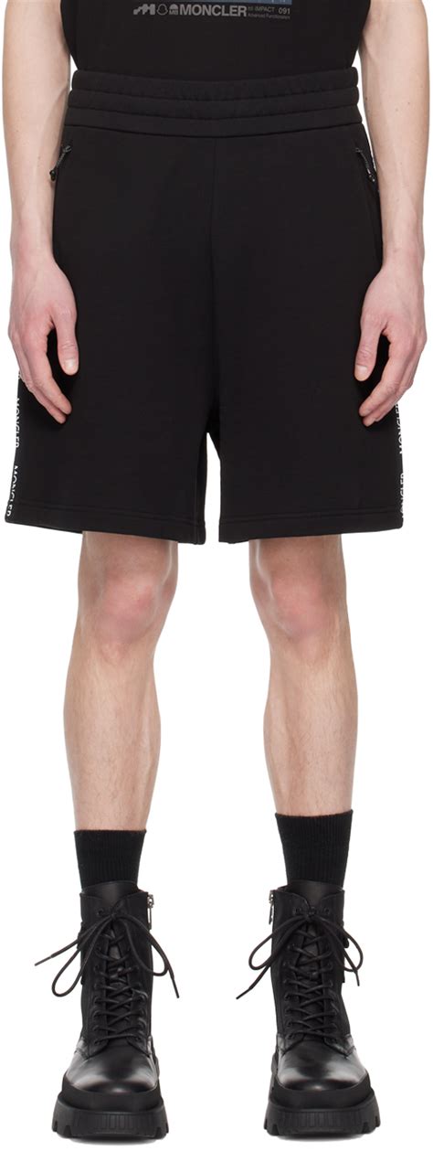 Moncler Short noir à cordon coulissant SSENSE France