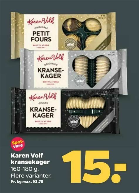 Karen Volf Kransekager Tilbud Hos Netto