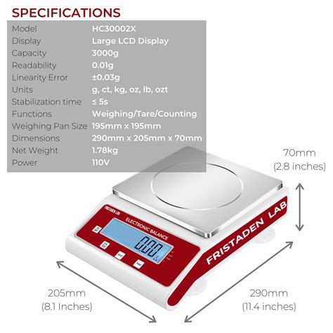 Snapklik.com : Fristaden Lab Gram Ideal Scale Analytical Balance