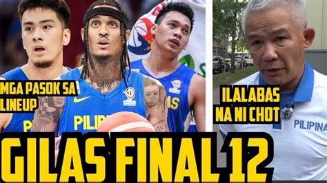 GILAS PILIPINAS FINAL 12 LINEUP ILALABAS NA MGA SIGURADONG PASOK SA