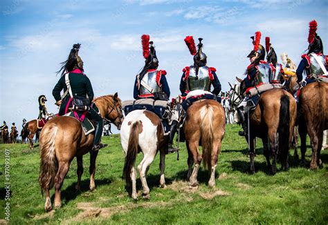 reconstruction of scenes from the Battle of Borodino war of 1812 Stock ...