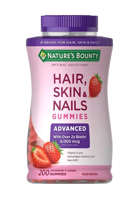 Nature S Bounty Optimal Solutions Advanced Hair Skin Nails X Biotin