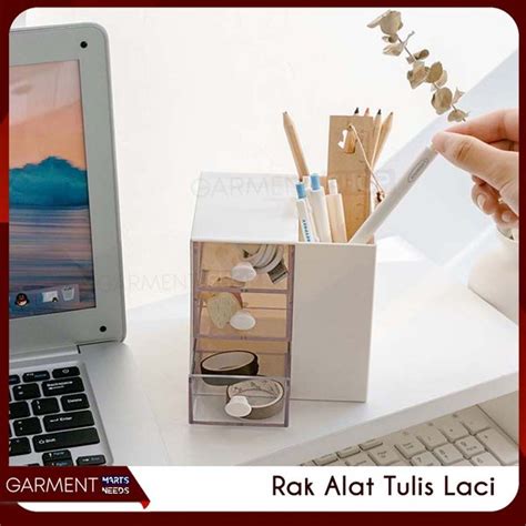 Jual Tempat Make Up Storage Organizer Kotak Pensil Meja Laci Mini