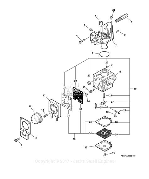 Echo PPT-230 S/N: 06001001 - 06999999 Parts Diagram for Carburetor ...