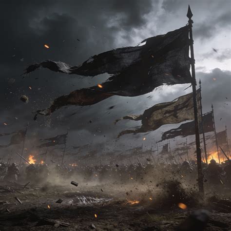 Seedream 4 prompt: Epic fantasy medieval battlefield afte...