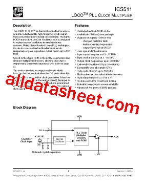 Ics Mi Datasheet Pdf Integrated Circuit Systems