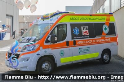 Croce Verde Villastellone Fiat Ducato X Foto Album Fiamme Blu