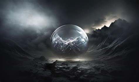 Premium Ai Image Ethereal Landscape With Soft Light Sphere For Dreamy