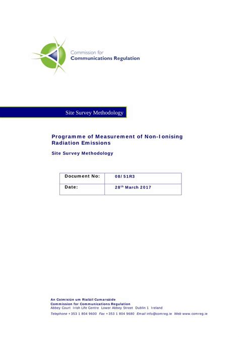 (PDF) Programme of Measurement of Non-Ionising Radiation Emissions ...