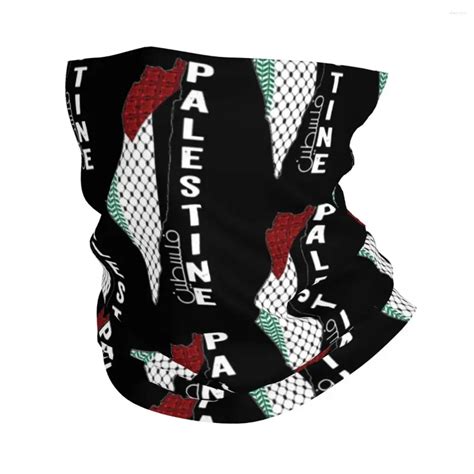 Scarves Palestine Palestinian Map Keffiyeh Thobe Bandana Neck Gaiter