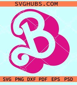 Barbie Big B Logo SVG, Barbie B logo svg, Barbie doll svg