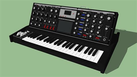 Keyboard - Synthesizer - Moog Voyager - Black Finish 3D model | CGTrader