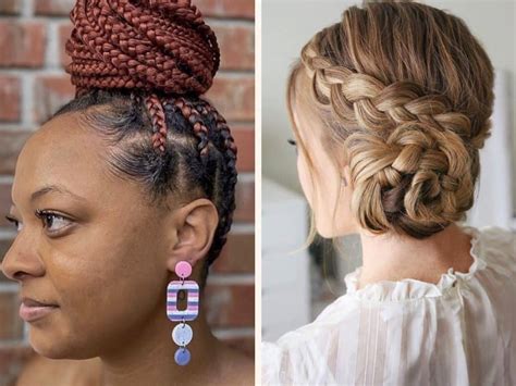 Braided Buns: 20 Types of Braided Bun Hairstyles for Black & Straight ...