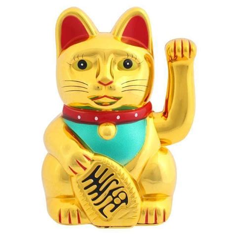 £749 Gbp Lucky Fortune Chinese Waving Gold Cat Figure With Moving