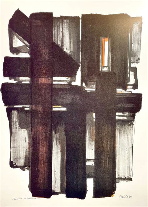 After Pierre Soulages Musée Soulages Rodez Lithographie nº2 1957