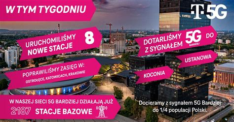 T Mobile nowe stacje 5G Bardziej Poprawa zasięgu i nowe miasta