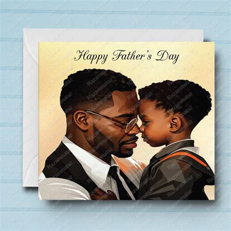 Black Father's Day Card U