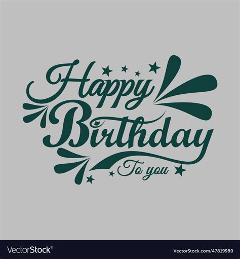 Happy birthday typography design Royalty Free Vector Image