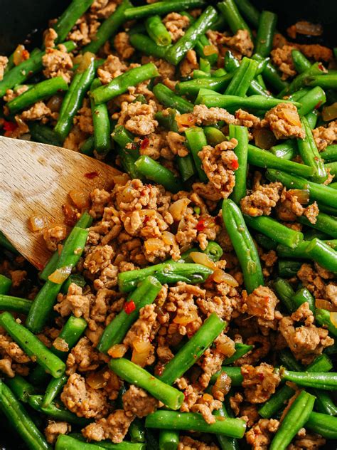 Asian Ground Turkey And Green Bean Stir Fry Eat Yourself Skinny