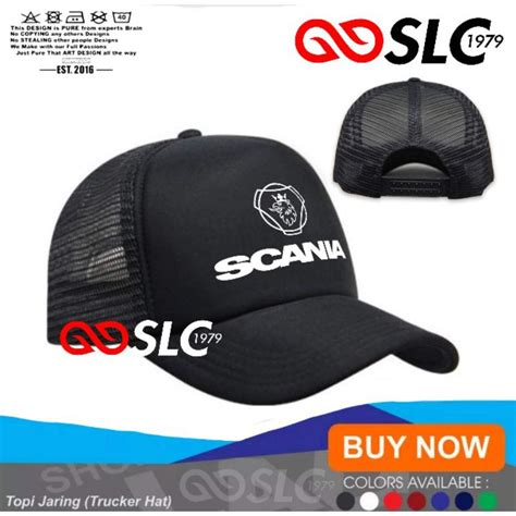 Jual Topi Jaring Trucker Snapback Baseball Scania Custom Nama Logo