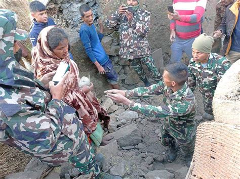 Nepali Army Rescue Relief Team Swings Into Action In Doti Photo