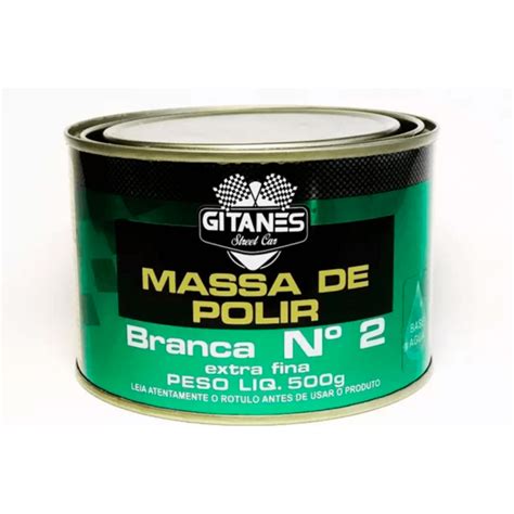 MASSA DE POLIR EXTRA FINA BRANCA Nº 2 BASE ÁGUA 500g GITANES