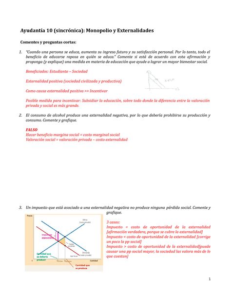 Ayudant A Monopolio Externalidad Pauta Ayudant A