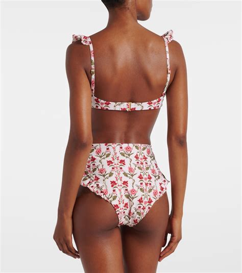 Jengibre Floral Bikini Bottoms In Multicoloured Agua By Agua Bendita