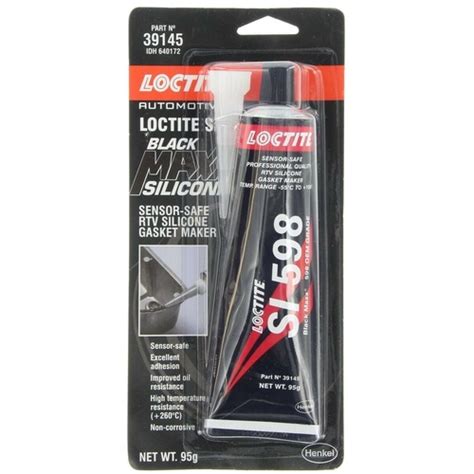 Loctite Si 598 Black Maxx Silicone Gasket Maker Sensor Safe 95g