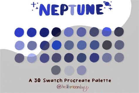 Neptune Color Palette Procreate Swatches Instant Digital | Etsy