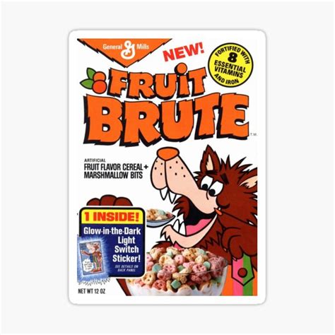 "Vintage Fruit Brute Cereal Box " Sticker for Sale by estellef | Redbubble