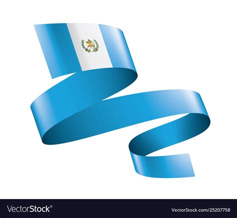 Guatemala flag on a white Royalty Free Vector Image