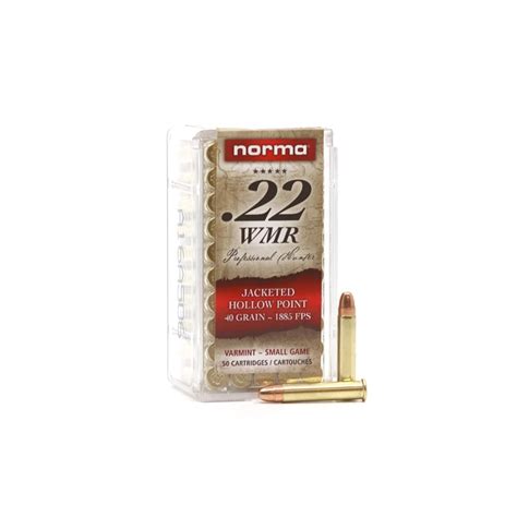 Norma 22 Wmr Ammo 40 Grain Jacketed Hollow Point Ammo Deals