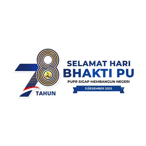 Logo Resmi Ulang Tahun Ke 78 Pupr Tahun 2023 Vektor Logo Resmi