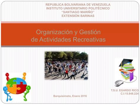 Organizacion Y Gestion De Actividades Recreativas Ppt