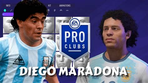 Fifa 21 Diego Maradona Pro Clubs Creation Youtube