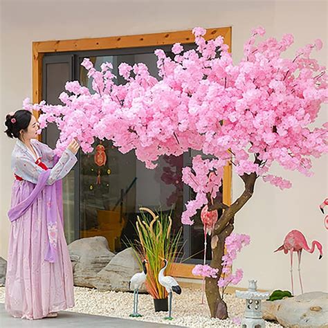 Artificial Cherry Blossom Trees Artificial Peach Blossom Tree Round Simulation