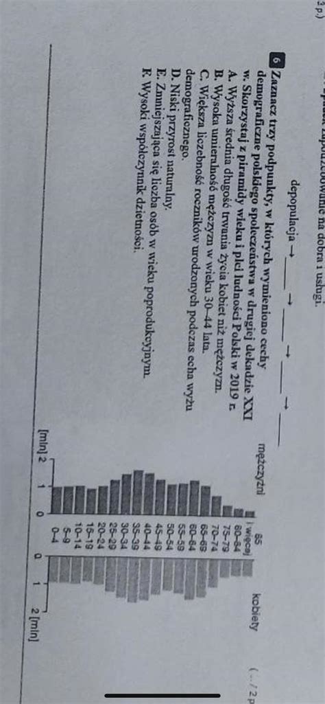 Zaznacz Trzy Podpunkty W Kt Rych Wymieniono Cechy Demograficzne