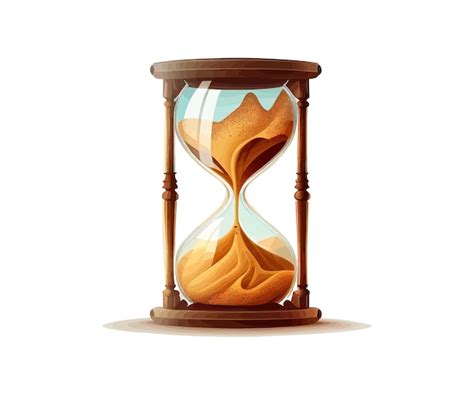 Premium Vector Vintage Hourglass Flowing Sand For Time Countdown Vector Illustration Desing