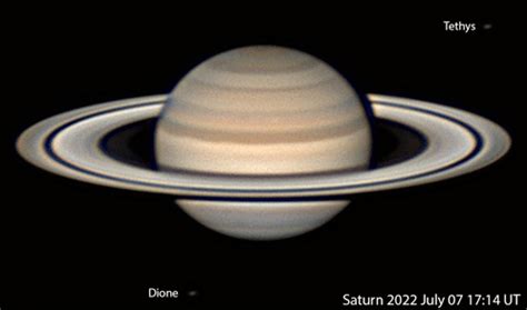 Saturn July 7 with Animation of Saturn’s Cloud and moons Rotation ...