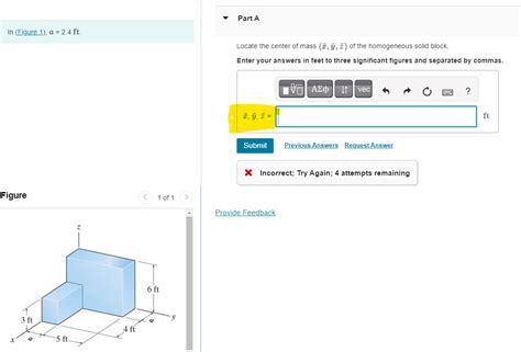 Solved Locate The Center Of Mass X Y Z Of The Homogene