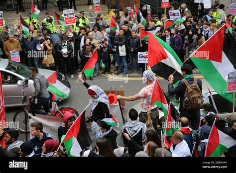 General views of a demonstration in favour of Palestine outside the ...