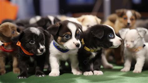 Many Puppies Standing Next To Each Other Background Puppy Bowl Picture