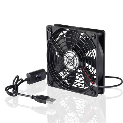 ELUTENG 120mm USB Lüfter mit L M H 3 Geschwindigkeit PC Ventilator