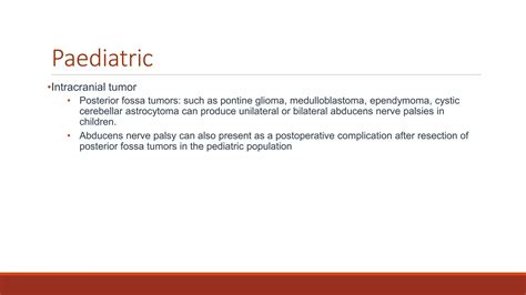 Sixth Cranial Nerve Palsy Diagnosis And Management Ppt