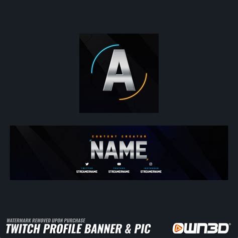 Animated Stream Overlay Package Clean Dark Twitch Kick Etsy