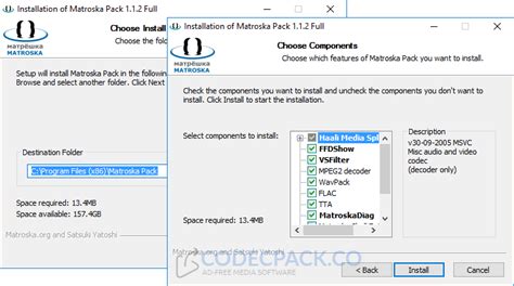 Matroska Pack Lite and Full 1.1.2 Free Download