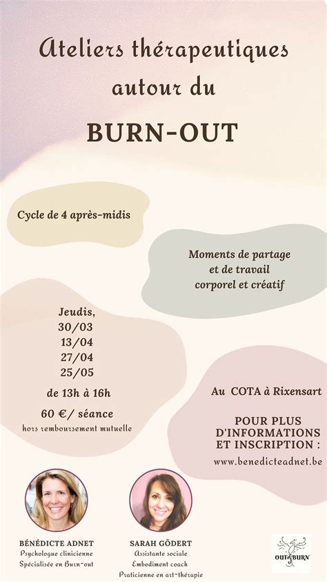 Ateliers Burn Out B N Dicte Adnet Psy